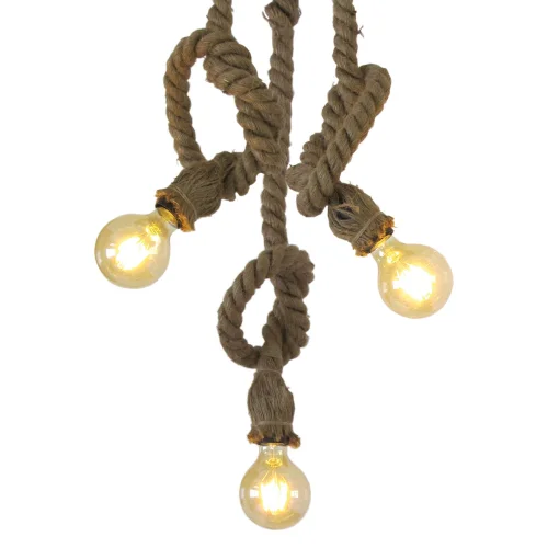 LÁMPARA DE TECHO CUERDA BARCO 3 LUCES