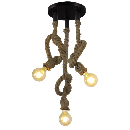 LÁMPARA DE TECHO CUERDA BARCO 3 LUCES 2