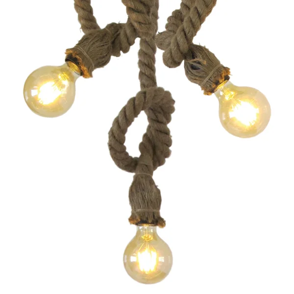 LÁMPARA DE TECHO CUERDA BARCO 3 LUCES