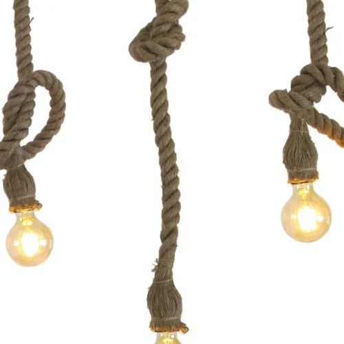 LÁMPARA DE TECHO 3 LUCES CUERDA BARCO