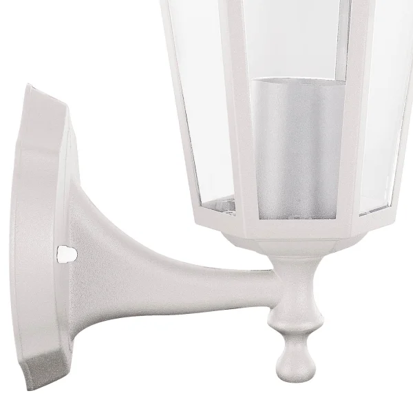 APLIQUE EXTERIOR HEXAGONAL BLANCO E27