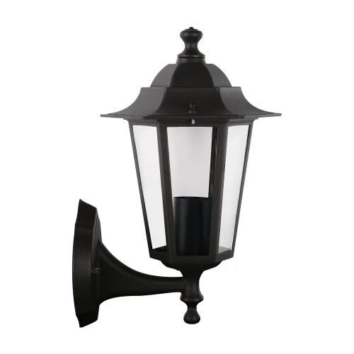 APLIQUE EXTERIOR HEXAGONAL NEGRO E27