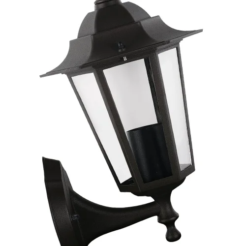 APLIQUE EXTERIOR HEXAGONAL NEGRO E27