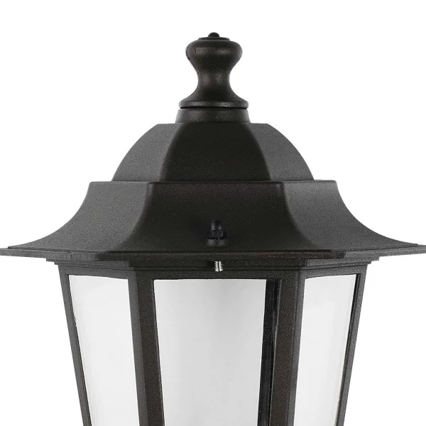 APLIQUE EXTERIOR HEXAGONAL NEGRO E27