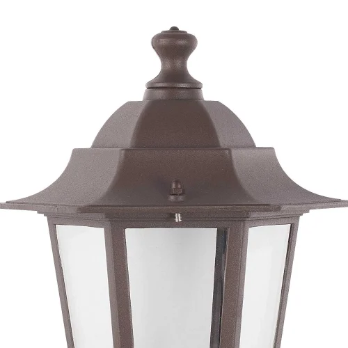 APLIQUE EXTERIOR HEXAGONAL MARRÓN ÓXIDO E27