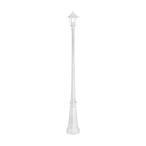 FAROLA PIE EXTERIOR HEXAGONAL BLANCO