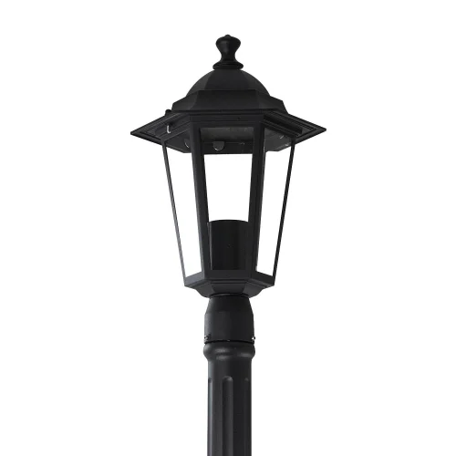 FAROLA PIE EXTERIOR HEXAGONAL NEGRO