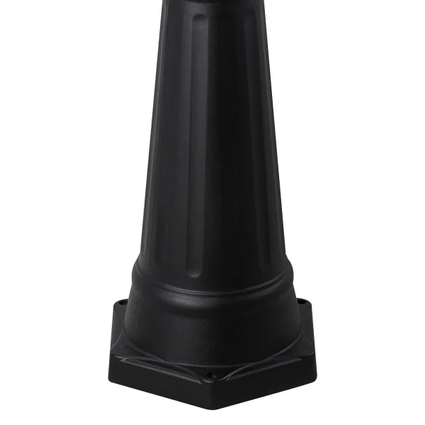 FAROLA PIE EXTERIOR HEXAGONAL NEGRO