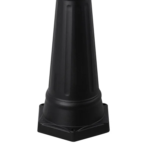 FAROLA PIE EXTERIOR HEXAGONAL NEGRO