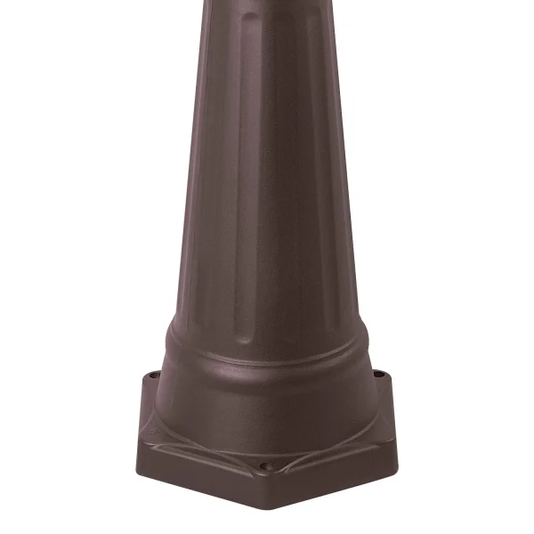 FAROLA PIE EXTERIOR HEXAGONAL MARRÓN ÓXIDO