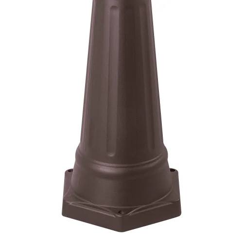 FAROLA PIE EXTERIOR HEXAGONAL MARRÓN ÓXIDO