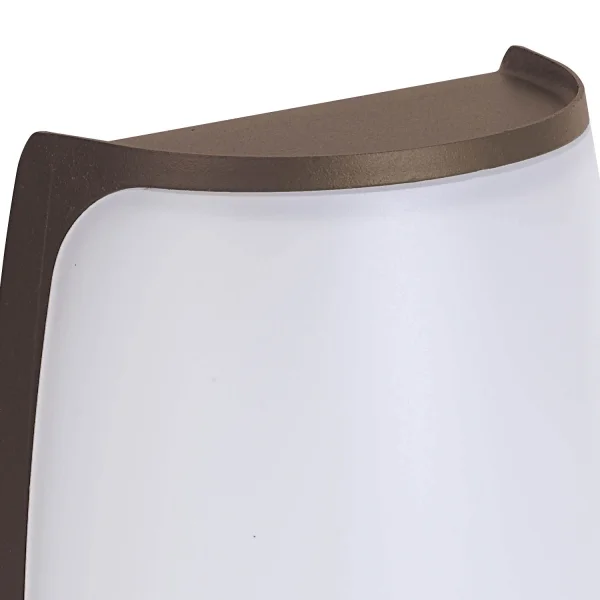 APLIQUE EXTERIOR LED HUDDINGE 12W Y 4000K MARRÓN ÓXIDO