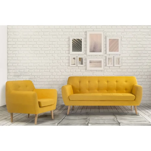 SOFÁ CLEMENTINA VINTAGE MOSTAZA