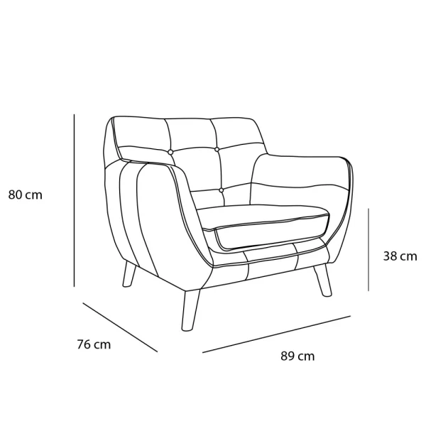 SILLÓN CLEMENTINA VINTAGE GRIS OLIVA