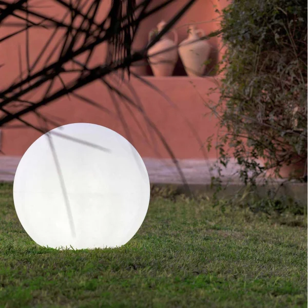 LÁMPARA EXTERIOR ESFÉRICA BULY 40 CABLE LUZ FRÍA