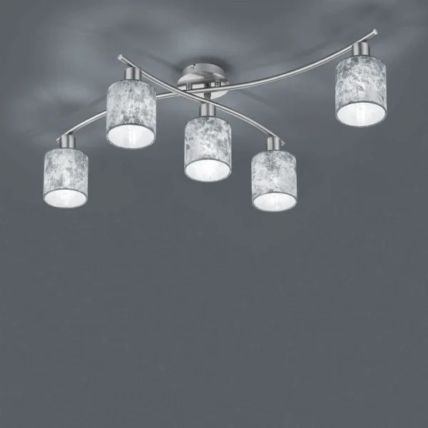 PLAFÓN DE TECHO 5 LUCES PICCOLO PLATA PLAFÓN DE TECHO 5 LUCES PICCOLO PLATA