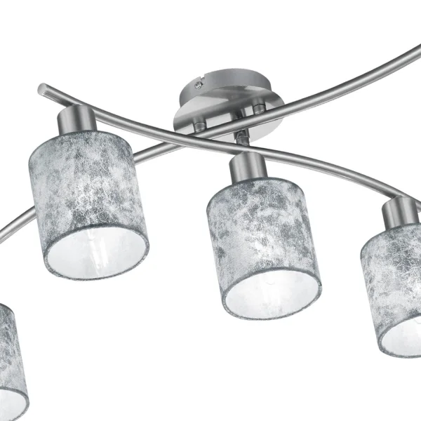 PLAFÓN DE TECHO 5 LUCES PICCOLO PLATA PLAFÓN DE TECHO 5 LUCES PICCOLO PLATA