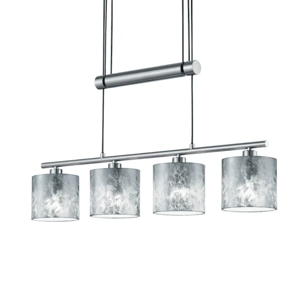 LÁMPARA DE TECHO PICCOLO 4 LUCES PLATA
