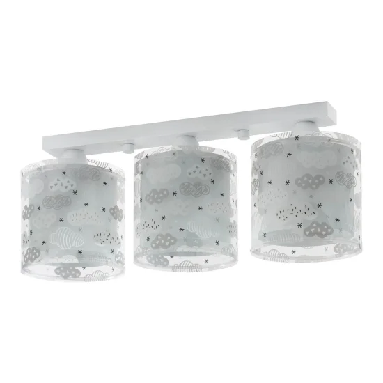 PLAFÓN INFANTIL 3 LUCES CLOUDS GRIS