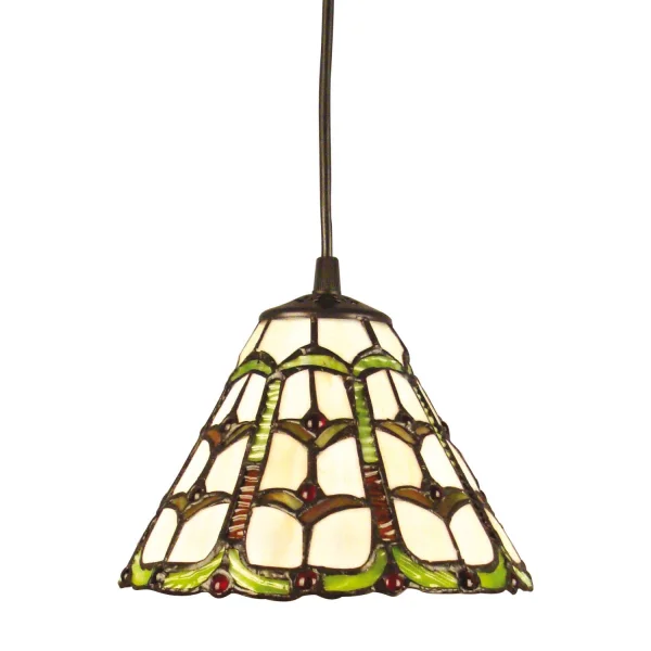 COLGANTE 1 LUZ 20CM VERDE TIFFANY