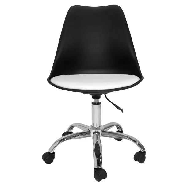 SILLA TOWER NEGRA/COJÍN BLANCO ESCRITORIO