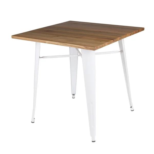 MESA JOSEPHINE BLANCA MADERA 80x80 CM