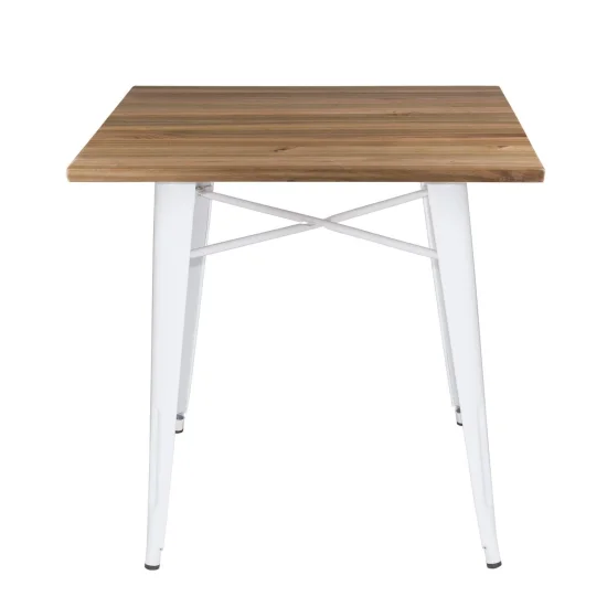 MESA JOSEPHINE BLANCA MADERA 80x80 CM