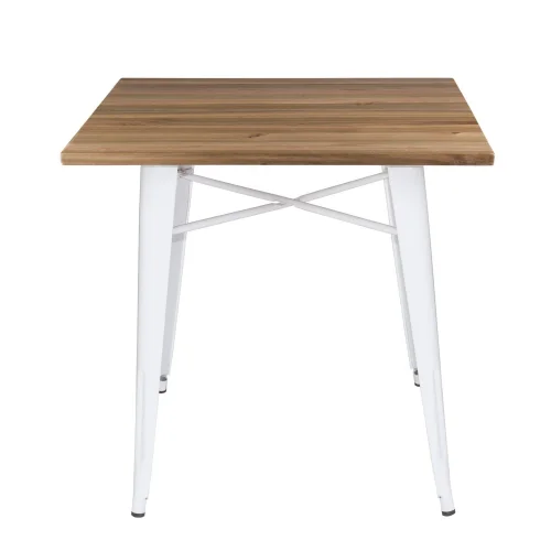 MESA JOSEPHINE BLANCA MADERA 80x80 CM