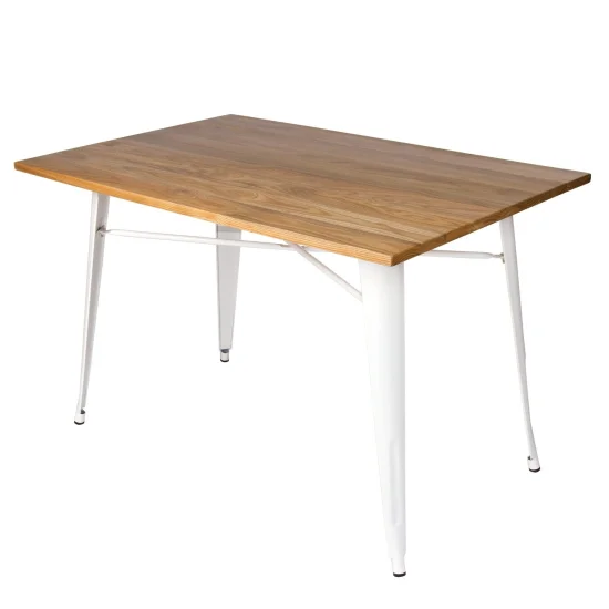 MESA JOSEPHINE BLANCA MADERA 120x80 CM 2