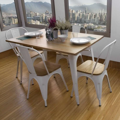 MESA JOSEPHINE BLANCA MADERA 120x80 CM