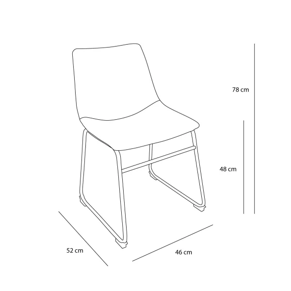 SILLA LENNIX VINTAGE MARRON