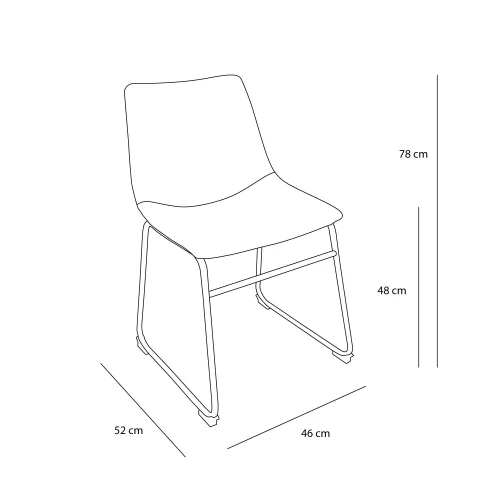 SILLA LENNIX VINTAGE MARRON