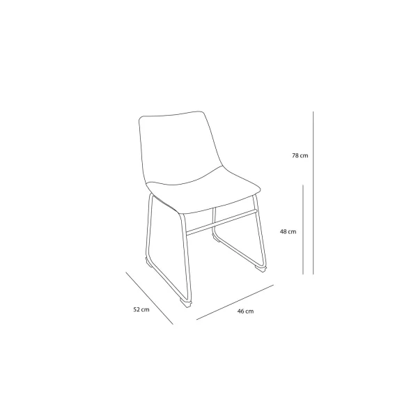 SILLA LENNIX VINTAGE GRIS