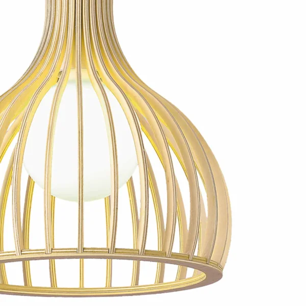 LÁMPARA DE TECHO KERSTIN MADERA 23CM