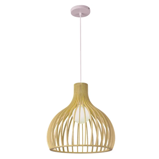 LÁMPARA DE TECHO KERSTIN MADERA E27 2