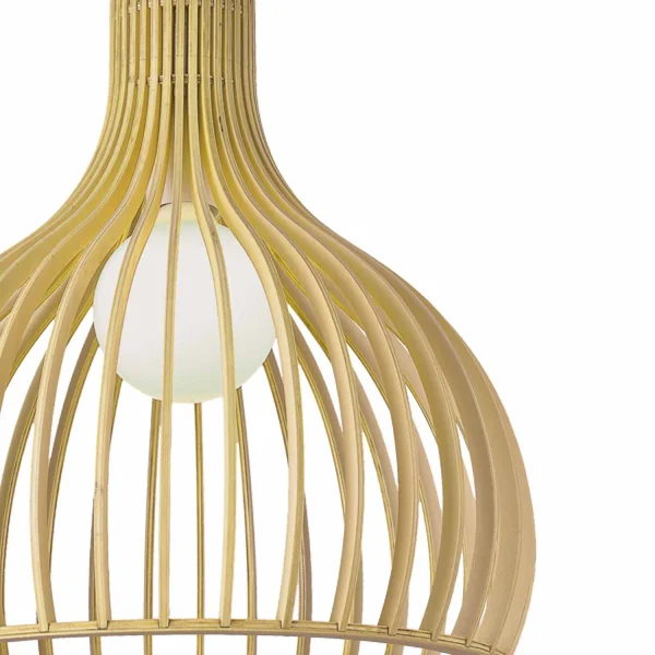 LÁMPARA DE TECHO KERSTIN MADERA E27