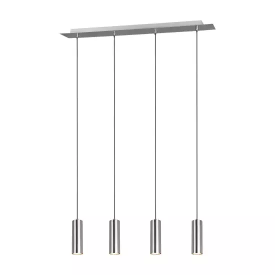 LÁMPARA DE TECHO GRAFTON 4 LUCES NÍQUEL MATE