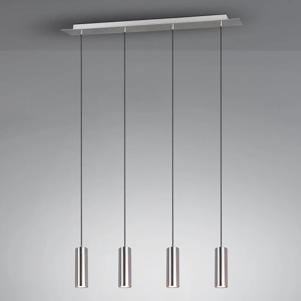 LÁMPARA DE TECHO GRAFTON 4 LUCES NÍQUEL MATE