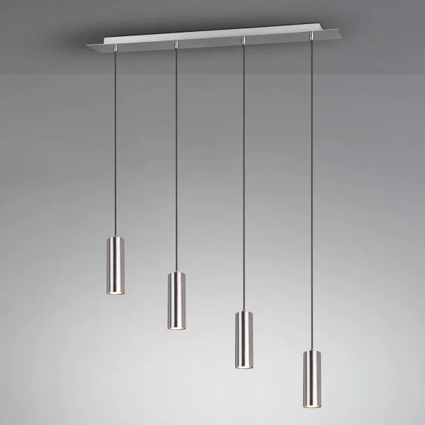 LÁMPARA DE TECHO GRAFTON 4 LUCES NÍQUEL MATE