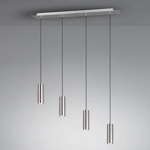 LÁMPARA DE TECHO GRAFTON 4 LUCES NÍQUEL MATE