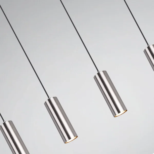 LÁMPARA DE TECHO GRAFTON 4 LUCES NÍQUEL MATE