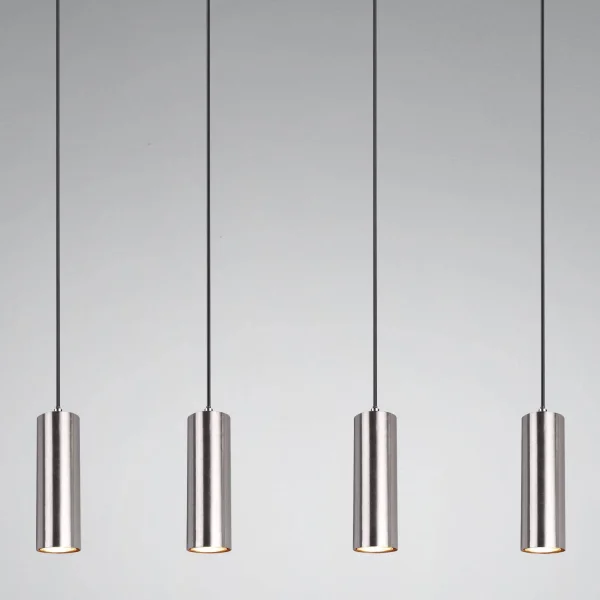 LÁMPARA DE TECHO GRAFTON 4 LUCES NÍQUEL MATE