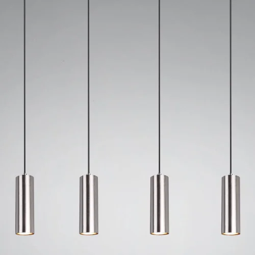 LÁMPARA DE TECHO GRAFTON 4 LUCES NÍQUEL MATE