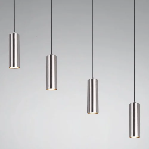 LÁMPARA DE TECHO GRAFTON 4 LUCES NÍQUEL MATE