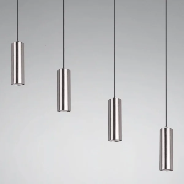 LÁMPARA DE TECHO GRAFTON 4 LUCES NÍQUEL MATE