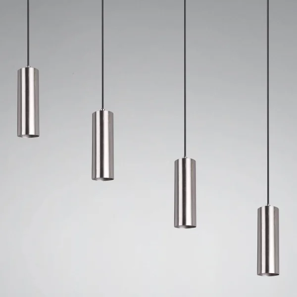 LÁMPARA DE TECHO GRAFTON 4 LUCES NÍQUEL MATE