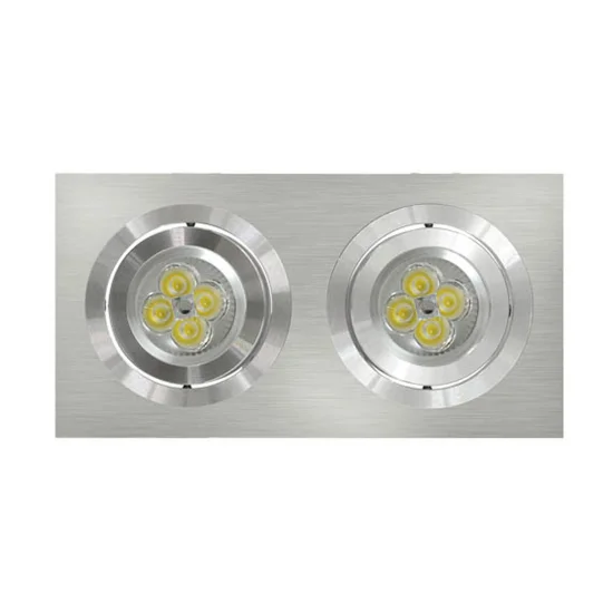 O.B. 2 LUCES AXEL CUADRADO ALUMINIO