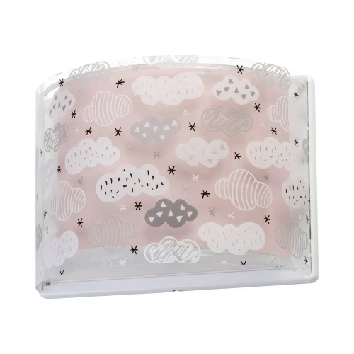 APLIQUE DE PARED CLOUDS ROSA