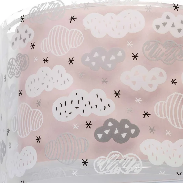 APLIQUE DE PARED CLOUDS ROSA