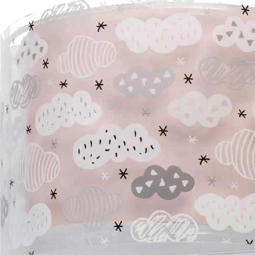 APLIQUE DE PARED CLOUDS ROSA